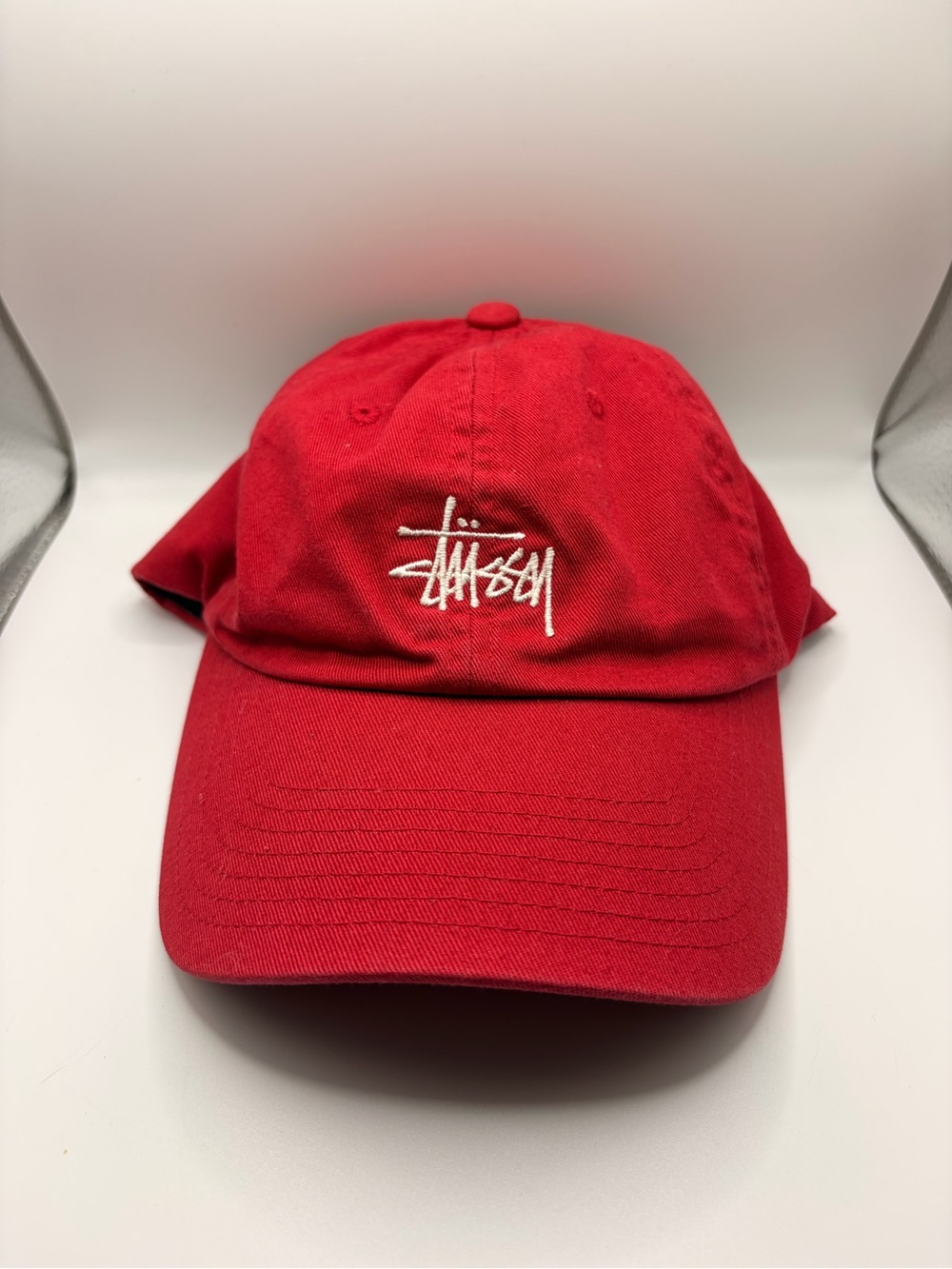 Red Stussy Baseball Cap - Men's Casual Hat